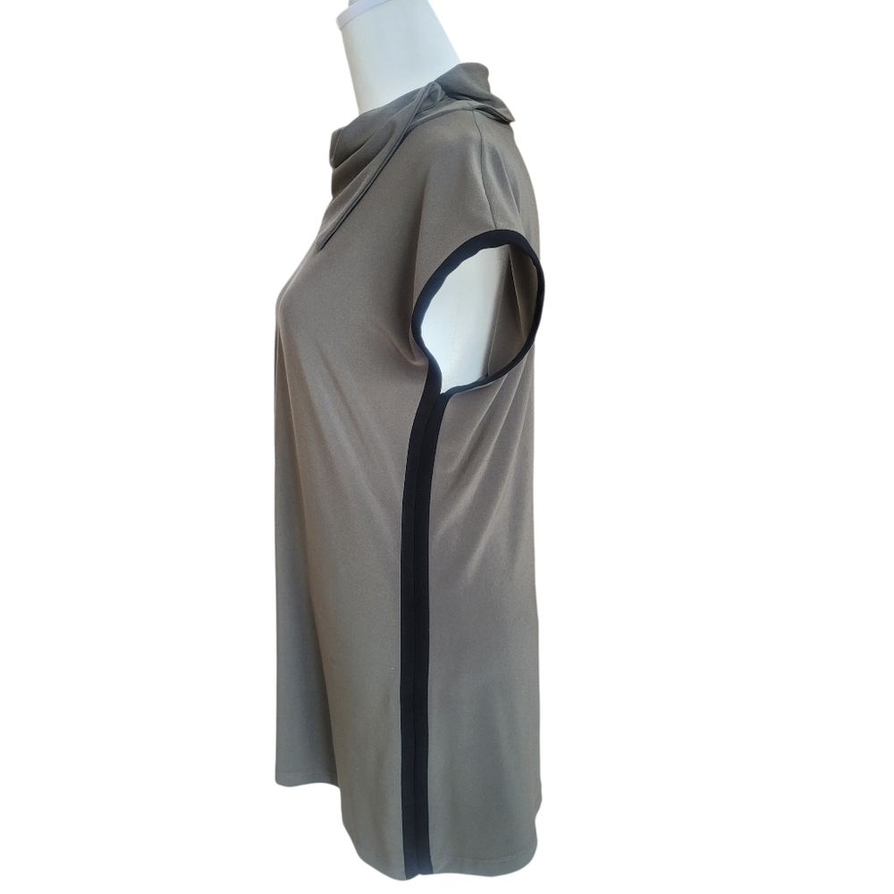 Chic Joseph Ribkoff Olive Cowl Neck Tunic Top Size 2 - Picture 4 of 10